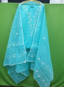 Applique work Kurta Dupatta Light Blue