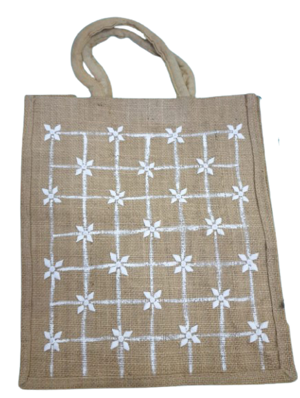 Applique Work Jute Bag