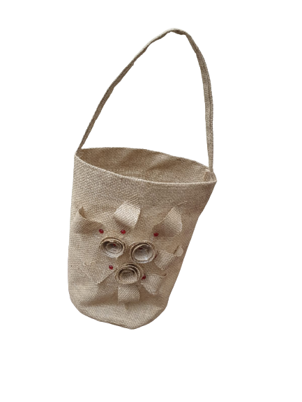 Applique Work Jute Bag Jute